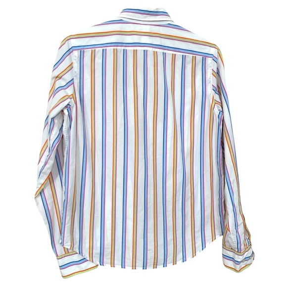 RALPH LAUREN LRL Long Sleeve Button Womens Rainbow Stripe Size S - Picture 4 of 4
